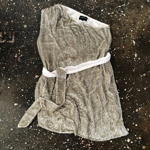 Retrofete Ella Dress Champagne Gold Sequin Mini Party Cocktail S NWOT $525 - Picture 7 of 11